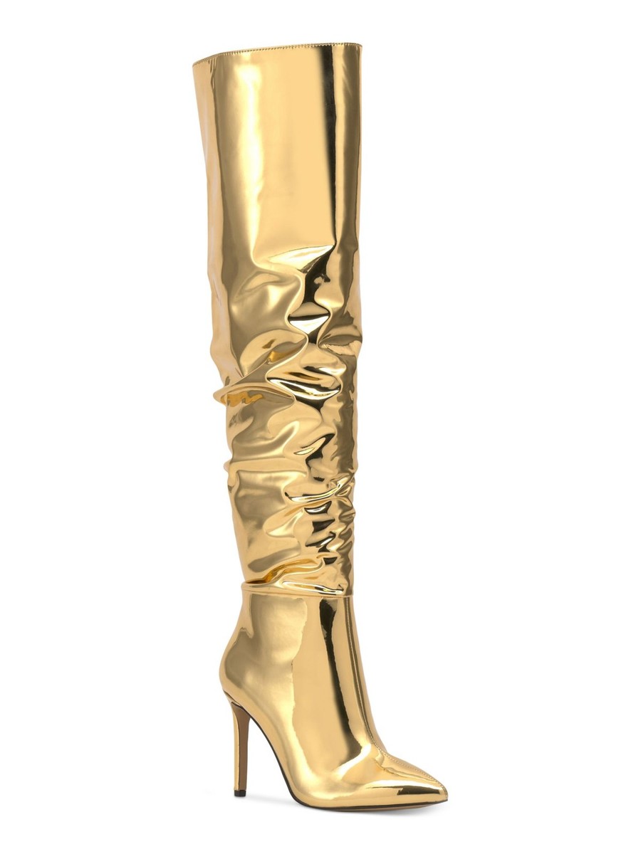 green emerald velvet dress Cordelia Gold Ankle Boots – Mafalda main image 1