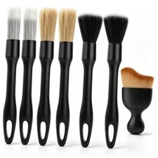 7PCS Car Detailing Brush Set, Ultra Soft Boars Bristles Car Interior Detailing