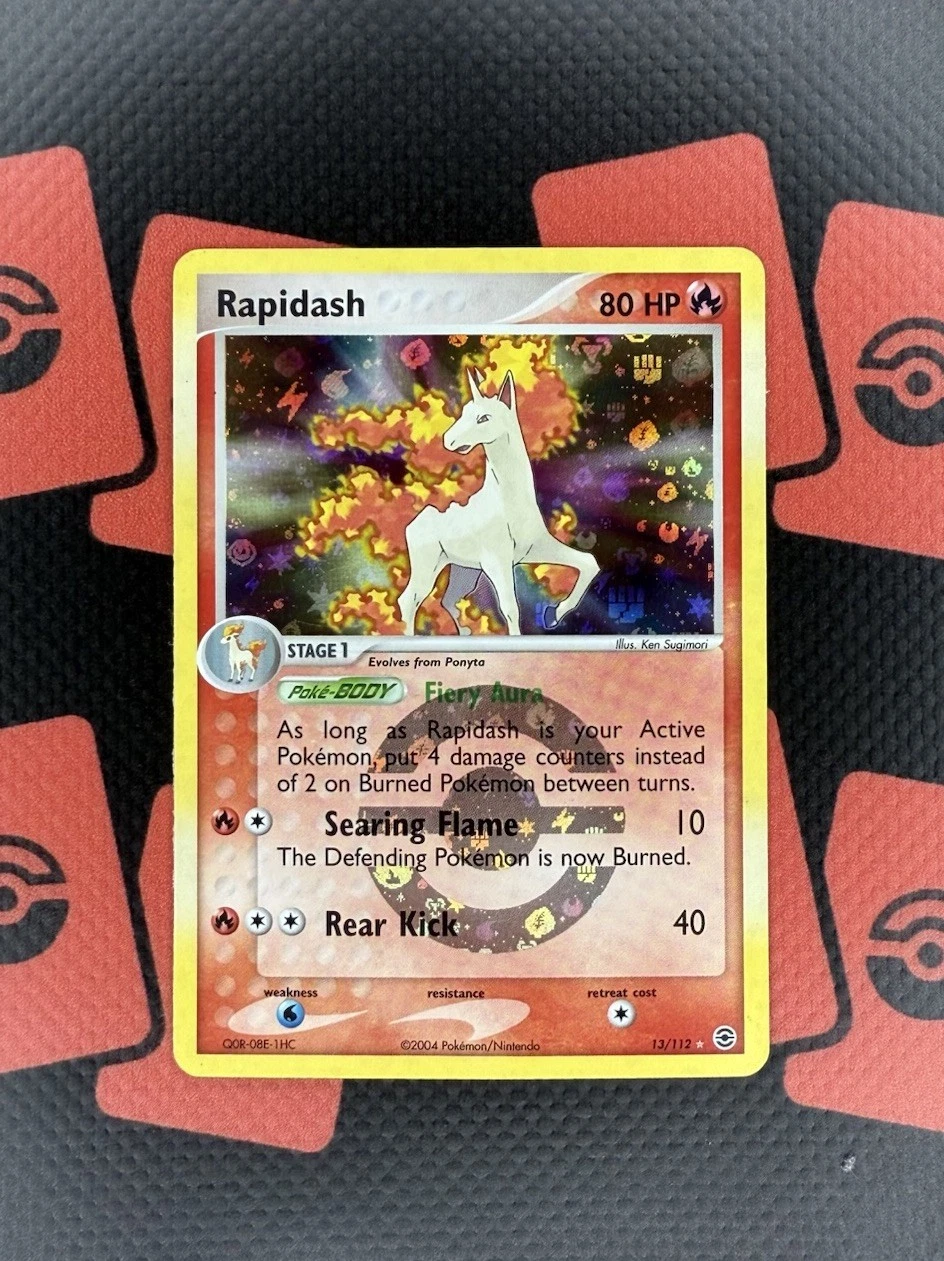 Deal for Pokemon TCG Rapidash EX FireRed & LeafGreen 13/112 Reverse Holo Rare LP