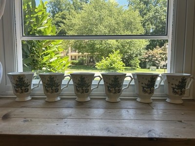 6pc Ceramic Coffee Mugs Christmas Tree Teddy Bear Decor Octagonal 12 oz