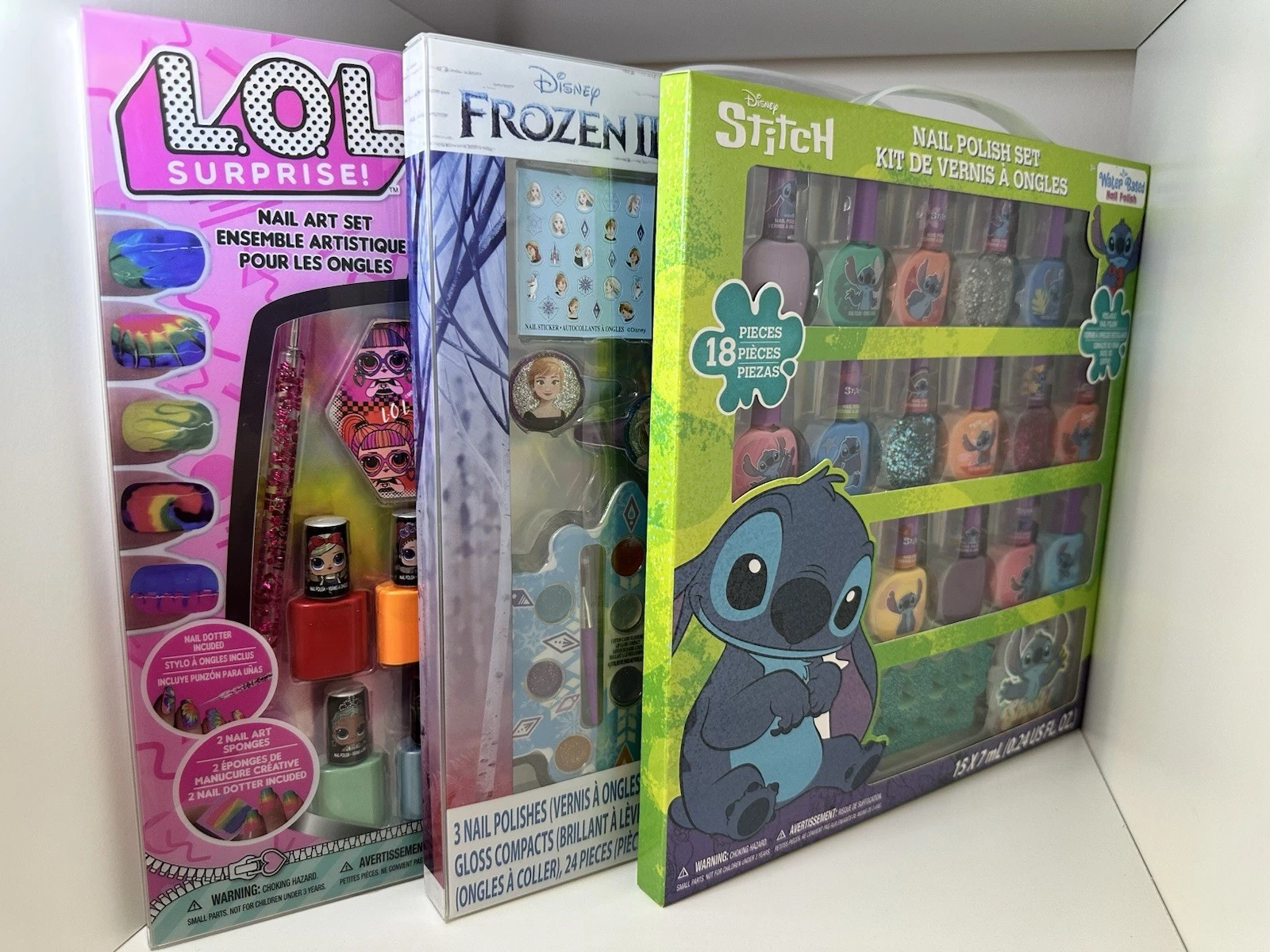Kids Nail Art Bundle LOL Surprise Frozen II Stitch Nail Polish Sets