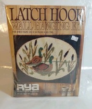 Vintage Rya Wonderart Latch Hook Wall Hanging Kit 4866 Ducks New Sealed