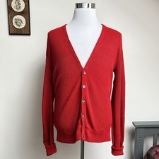 Vintage Christian Dior 80s 90s Knit Cardigan Sweater USA Made Large