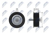Original NTY Umlenk-/FüHrungsrolle Keilriemen RNK-ME-025 FüR Mercedes-Benz