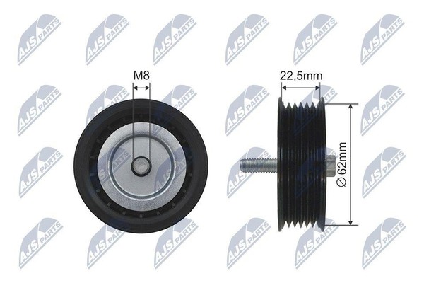 Original NTY Umlenk-/FüHrungsrolle Keilriemen RNK-ME-025 FüR Mercedes-Benz-image