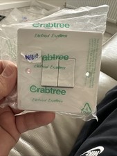 Crabtree Capital 4172 2 Gang Switch 10A 2 Way Single Pole White