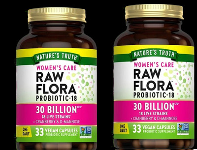 2 Pack Women's Care Raw FLora Probiotic-18 30 Billion 33ct - EXP 07/2027