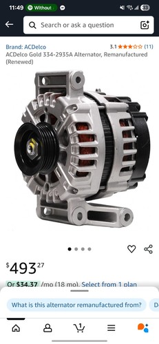 Remanufactured for ACDelco Alternator 334-2935A 19343610 23338 UNTESTED - Picture 20 of 20