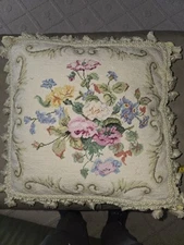 Needpoint & Down Pillow