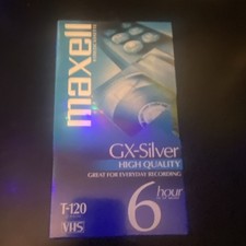 Maxell GX-Silver T-120 VHS Blank Video Tape 6hr High Quality Recordable