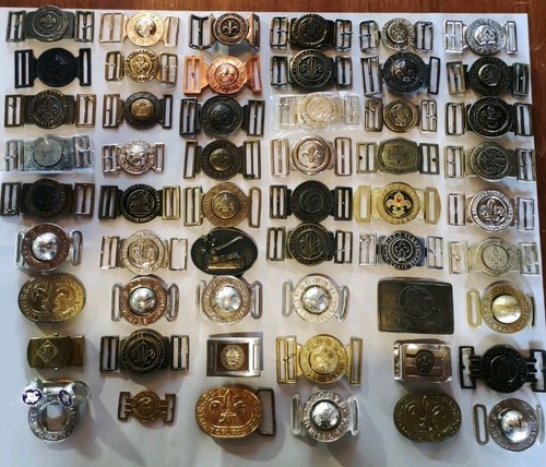 Rare Collection of 53 Vintage Boy Scout Belt Buckles Charity Auction - Picture 8 of 15