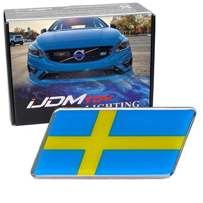 #ad Swedish Gold Nordic Cross Grille or Trunk Emblem Badge For Volvo Saab Scania etc $12.69