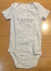Just One You by Carter's Gray Short Sleeve OnePiece for Baby Girl 6M Happy Girl — photo 1