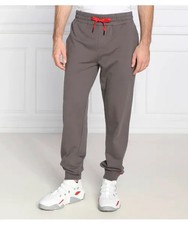 Image of HUGO BOSS Mens Grey Fleece Monologo Joggers Size Medium BNWT C1599