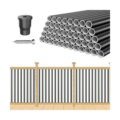 TOCRETOARE 100 Pack 32'' Aluminum Deck Balusters, Balusters for Deck Railing, ...