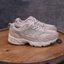 New Balance 530 Youth Kids Size 1 Moonbeam Moonrock Cream Grey Sneakers PZ530KE