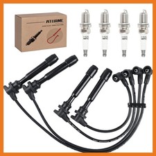 ATURMC Spark Plug Wire Iridium Plugs Fits Elantra Tucson Tiburon Kia Sportage