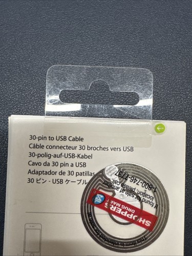 Câble Apple 30 broches vers USB scellé authentique GARANTI AUTHENTIQUE - Photo 3 sur 4