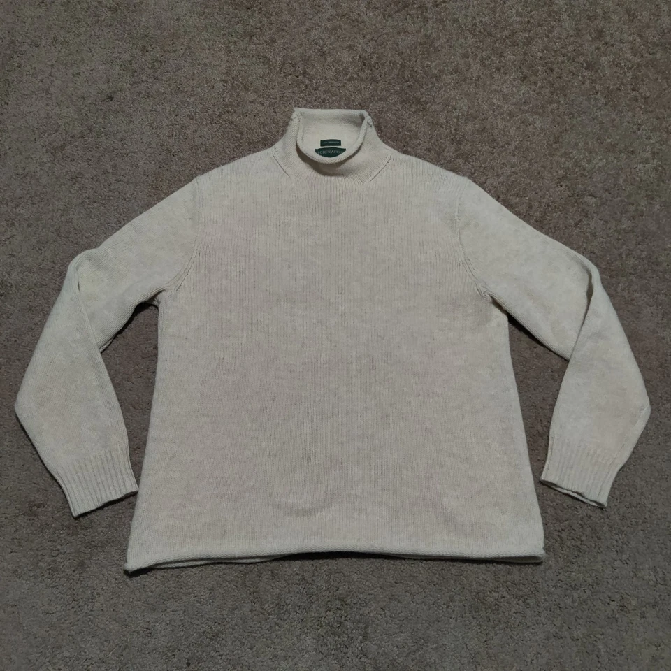 Suéter Pullover Vintage J Crew Always Oarsman Lana Cordero Brezo Crema Para Hombre M Foto 3 de 4