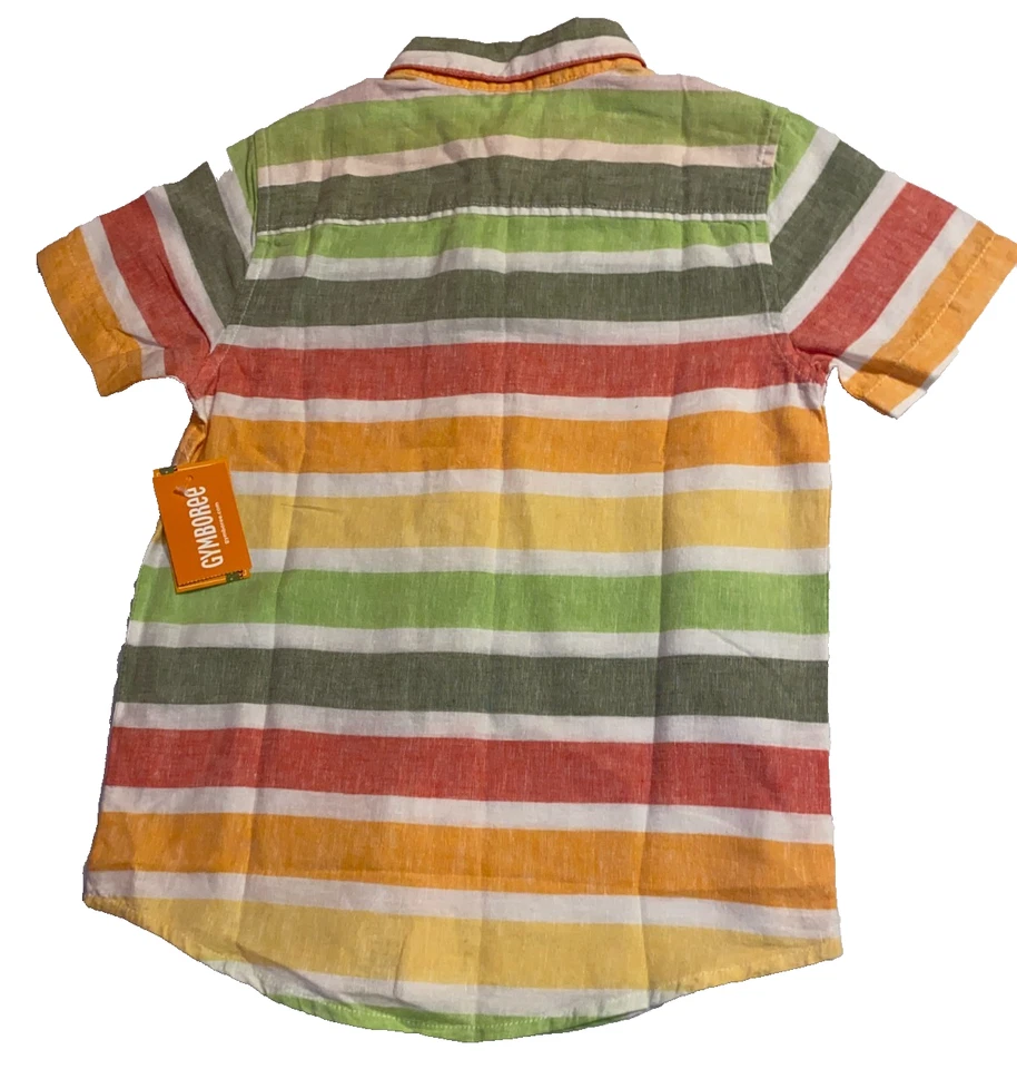 全新带标签 GYMBOREE 男孩 6 码 LITTLE SPROUT 短袖纽扣衬衫 — 第 3/3 张图片
