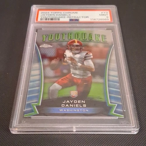 Topps 2024 Chrome Youthquake Jayden Daniels #Y-3 Refractor Rookie PSA 9