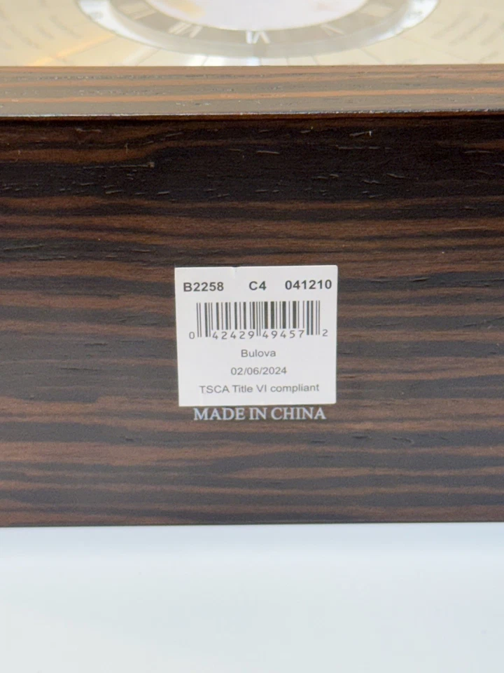 -BULOVA-B2258 Wyndmere World Times Airplane Table/Mantle Clock “Tested” NICE - Image 4 of 4