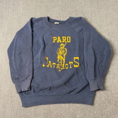 Vintage 60s Youth Sweatshirt  Paro Patriots  Sweatshirt Faded *SEE MEASURES*
