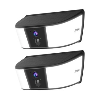 2Pack ANRAN 2K Door Light Solar Powered Security Camera Outdoor CCTV Color Night
