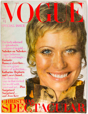 Courreges HENRY CLARKE Katharine Hepburn STACY KEACH Iran VOGUE December 1969