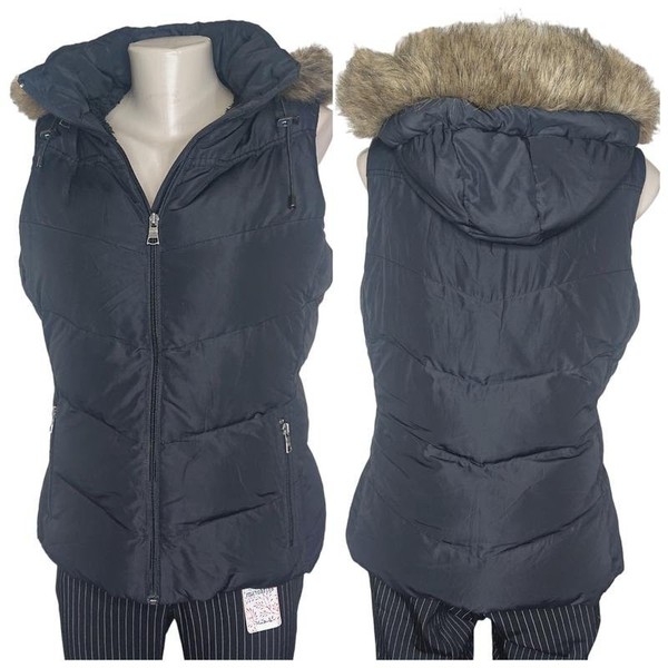 Women Banana Republic Vest Black Polyamide 38 / M