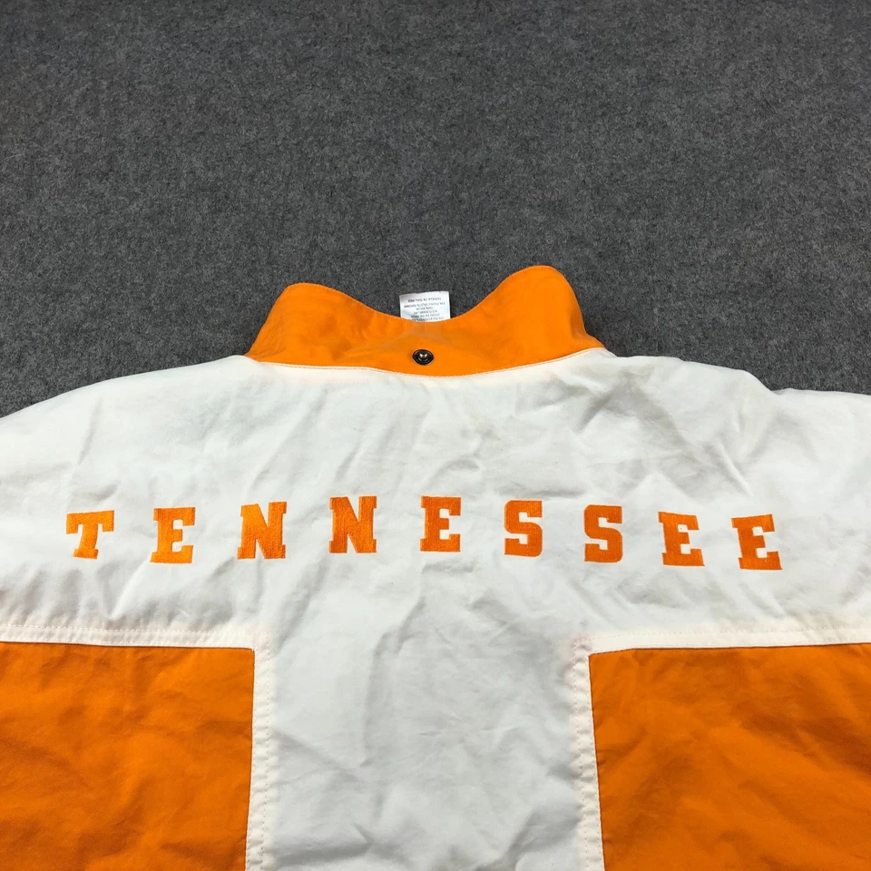 Jaqueta Masculina Vintage Tennessee Volunteers XL Laranja NCAA Lã Zíper Completo Adidas - Imagem 3 de 4