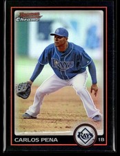 2010 Bowman Chrome Refractor Carlos Pena Tampa Bay Rays #51