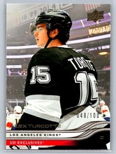 2025-26 Upper Deck UD Exclusives Alex Turcotte 048/100 Los Angeles Kings #76