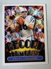 1999 Topps NFL Peyton Manning Record Numbers Insert Card #9 Indianapolis Colts