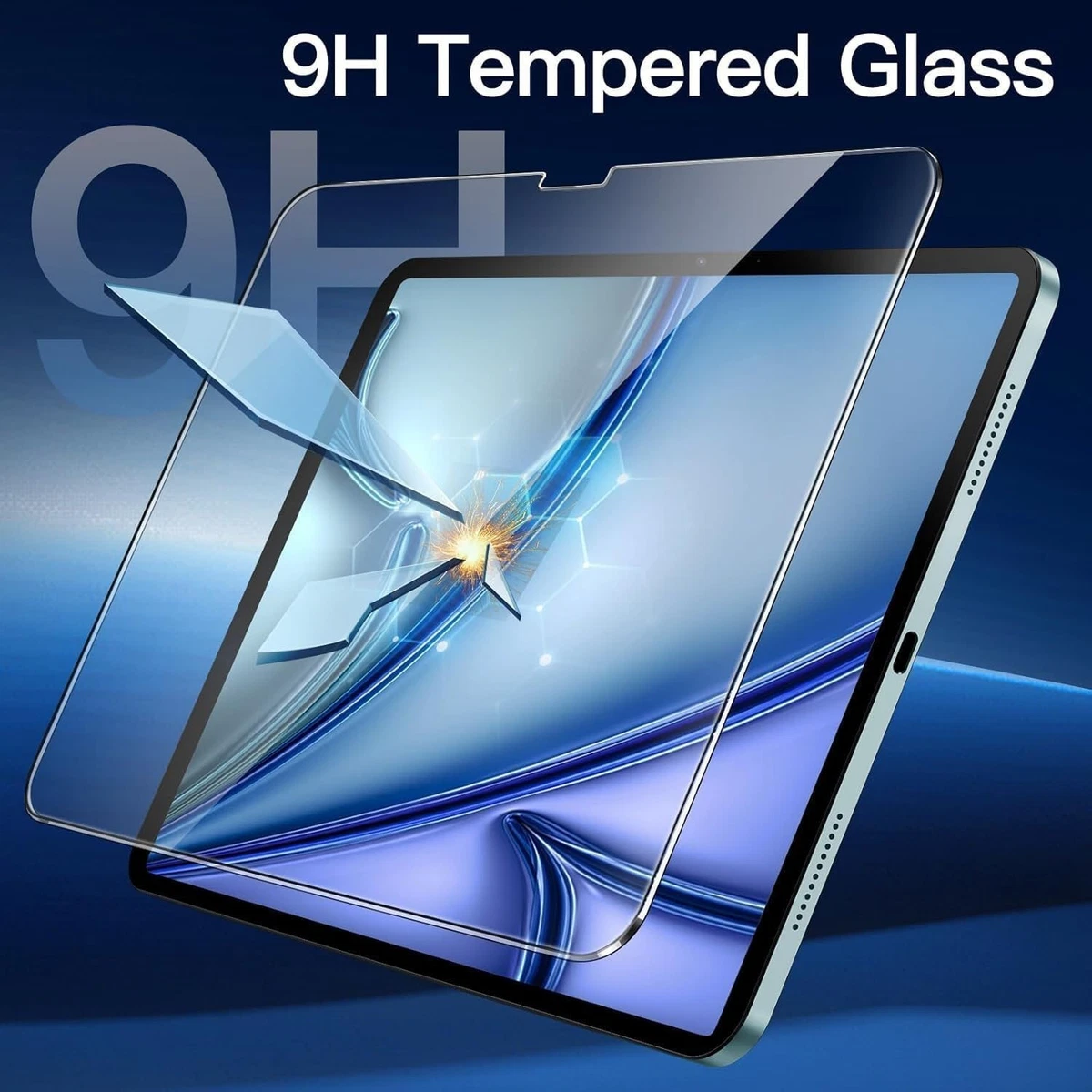 2X Tempered Glass Screen Protector for iPad A16 11th 10th 9th 6th 5th Gen Air 1