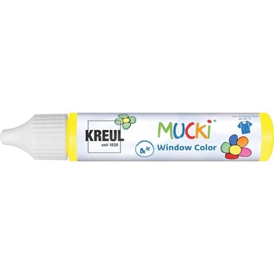 KREUL MUCKI Window Color Gelb 29ml Fenstermalfarbe auf Wasserbasis auswaschbar