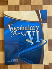 Abeka Vocabulary Poetry VI. Like New! Student Text. Grade 12. Fifth Edition.