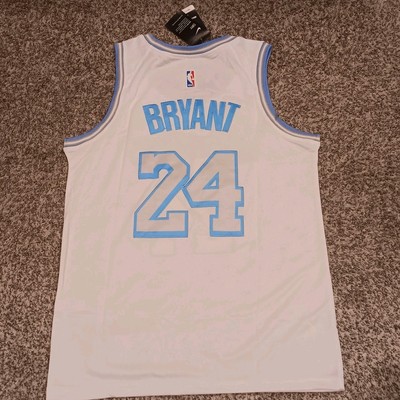 Medium Kobe Bryant #24 White Los Angeles Lakers NBA Jersey Brand