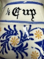 1960&rsquo;s Ceramic &lsquo;Blue Onion&rsquo; Royal Sealy Heritage Blue Yellow & White 1/4 Cup