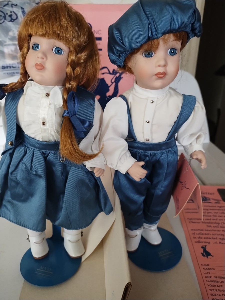 MYD 　Marian Yu Designs　人形　2体セット Marian Yu Designs/ Dec 1987/Twin Porcelain Dolls Boy and Girl
