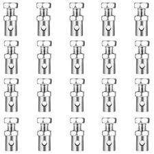 20PCS Throttle Cable Ends 1/8 Universal Throttle Cables Repair Kit, Silver Go...