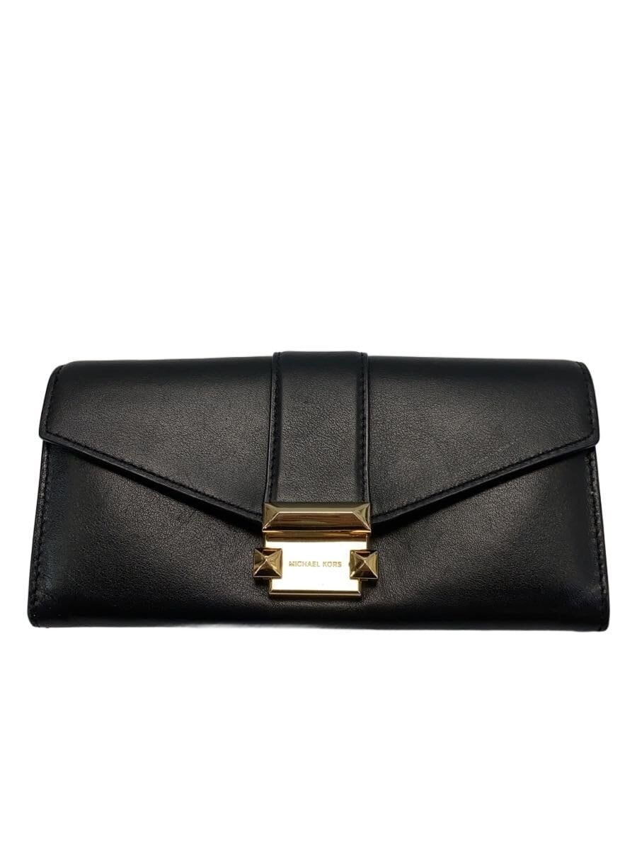 MICHAEL KORS Long Wallet Leather BLK Women, Slightly Scratched & Soiled