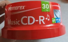 Memorex Music CD-R 30-Pack Sealed Spindle - 40X 80 Minute 700MB   NIP