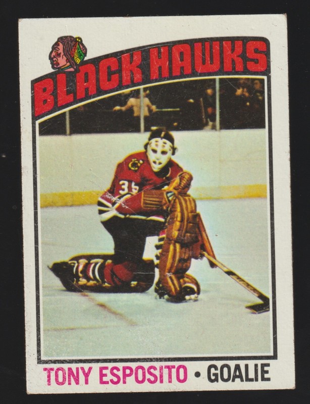 1976-77 Topps Hockey #100 TONY ESPOSITO Chicago Black Hawks NHL Card