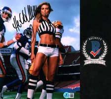 Heidi Klum Signed Beautiful Busty Leggy Model 8x10 Photo Blonde VS Angel BAS COA