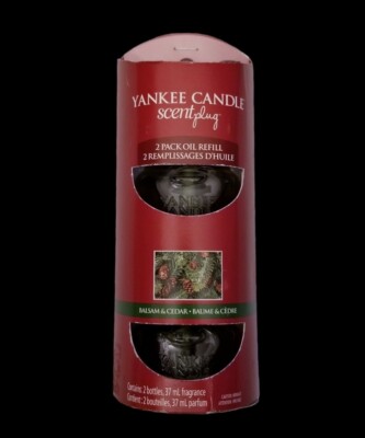 Yankee Candle Balsam And Cedar Scent Plug Refills 2 Pack NEW