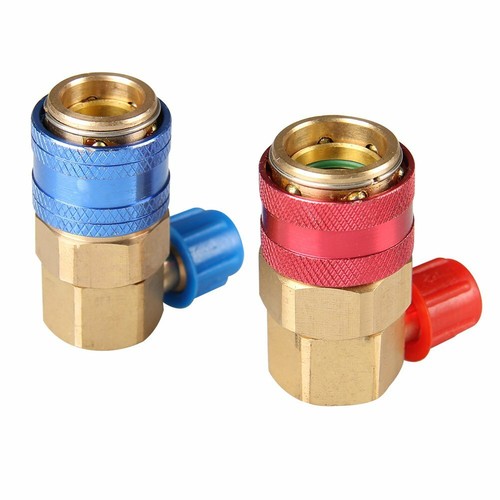 2 Car Quick Connector Adapter Coupler Auto A/C Manifold Gauge Low/High HVAC US - Picture 6 of 12