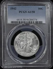 1942 50C Walking Liberty Silver Half Dollar PCGS AU 58 | About Uncirculated