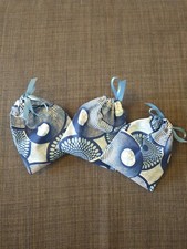 Lot de 3 sachets de lavande tissu coton fait à la main