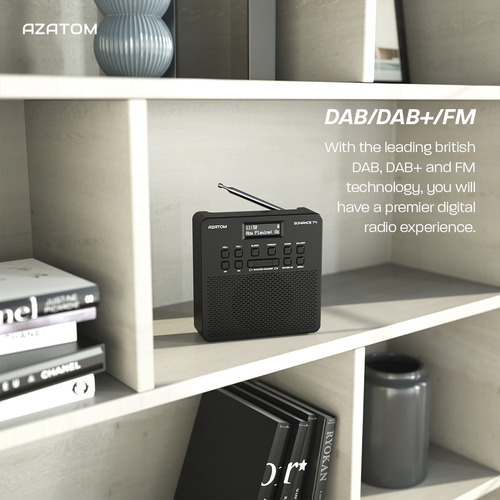 Radio DAB+ FM con batería recargable Bluetooth - Azatom Sonance T4 negra (R) - Imagen 2 de 7